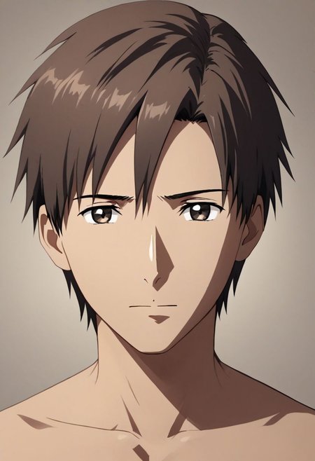 high resolution, solo, best quality, 1Boy, Takaki Toono, Brownish Hair, Brown Eyes, portraits, looking at viewer, focused gaze forward, upper body, head upright, neutral expresion, OverallDetail