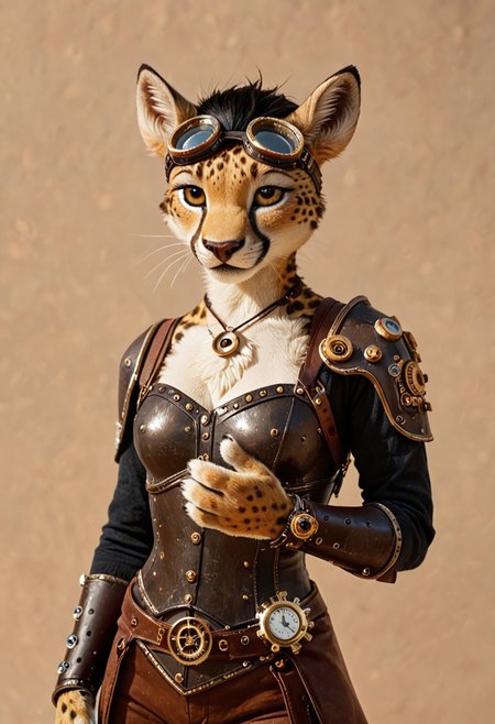 safe_pos, score_9, score_8_up, score_7_up, score_6_up, 
photo, female, (((anthro))), small breasts, long black hair,
cheetah, 1girl, furry, fur,
anthro, solo, Anthro, (scout, scouting, surveying, sextant), male, furry, steampunk, Armor, (brown leather armor), (steampunk goggles), no background, transparent background, smiling, bashful, Deer, Power Animal, Symbol of Gentleness, Unconditional Love and Kindness