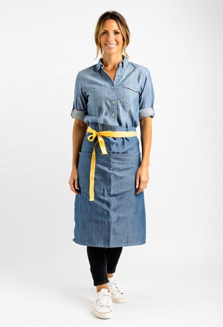 (extremely detailed faces), 1woman, 30yo, blue chambray shirt,  stockapron, light blue, shorty waist apron, yellow webbing, black jeans, brown sneakers, white background, full body, various poses, <lora:juggernaut_cinematic:1.00>,  <lora:more_art:0.40><lora:midjourney:0.15>