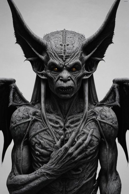 goblin, lucifer, white scale, night, 10 minutes before the world will end, hyper-realistic, ultra-detailed, insanely detailed, 4k, realistic 8k, shot on portra 400, white background