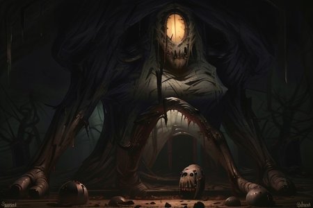 Photography, photorealistic, insanely real life detailed, 8k, highest resolution possible, sharp focus, taken with professional DSLR and lenses, cinematic, taken best skilled cinematographer, 
mong, monster, horror \(demon animal\), Darkness,
hiding in a house,night,dark,looking from hiding place at viewer, creature is small bu terrifying, hiding behind furniture, peeking to see how close you are,
horror movie atmosphere, cinematic dark night time lighting and dramatic shadows,