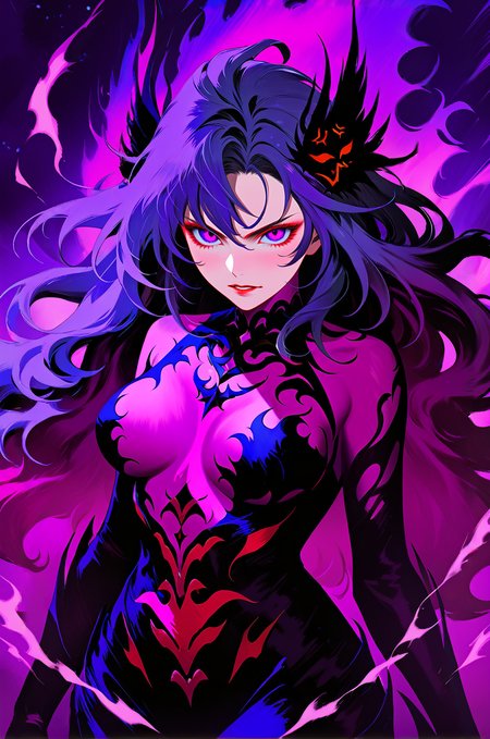 ethereal fantasy concept art of <lora:Dark_Aura_XL_-_Filled_with_miasma:0.4>, one girl, lush hair, angry face, looking at the viewer, torn shades, dark aura, desire to kill, large breasts <lora:art-v5:0.5> <lora:incase-ilff-v3-4:0.7> <lora:zavy-flrscnc-sdxl:1>  <lora:SDXLHighDetail_v5:0.4> . magnificent, celestial, ethereal, painterly, epic, majestic, magical, fantasy art, cover art, dreamy