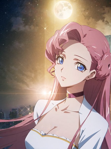 (masterpiece, best quality : 1.2  ), ultra detailed,bestillustration , hdr , absurdres ,extremelydetailedCGunity8kwallpaper,anextremelydelicateandbeautiful,
1 girl solo , euphemia-v1 , black sexy  choker,    beautiful and detailed eyes ,  disheveledhair,
looking at viewer, close to viewer , depth of field , lens flare,  dynamic angle , cinematic angle ,  bokeh , caustics,  ray tracing , detailed and beautiful glow , zentangle, cinematic shadows, beautifully lit,cinematic lighting,dramatic shadows,  tyndall effect,  colorful ,

sparkle,  light leaks,  night , outdoors, starry sky,  moon,  beautiful and detailed night sky ,
<lora:euphemia-000008:0.8>