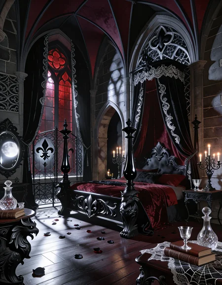 Gothic boudoir interior