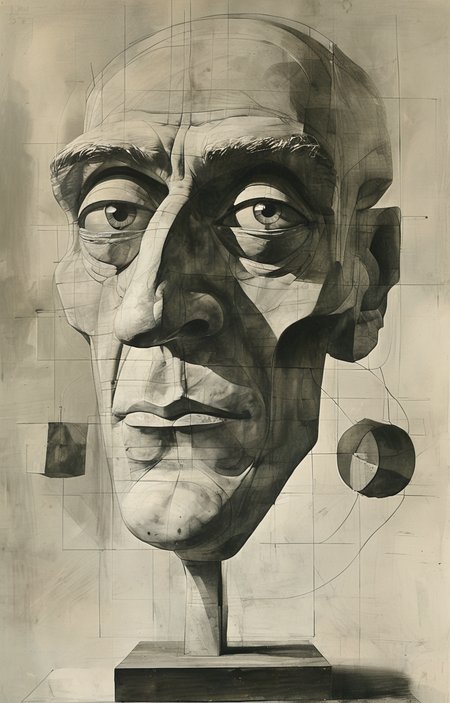 masterpiece,best quality,<lora:tbh133-sdxl:0.85>,portrait of SpongeBob SquarePants,drawing,style of Raymond Duchamp-Villon,sculpture,