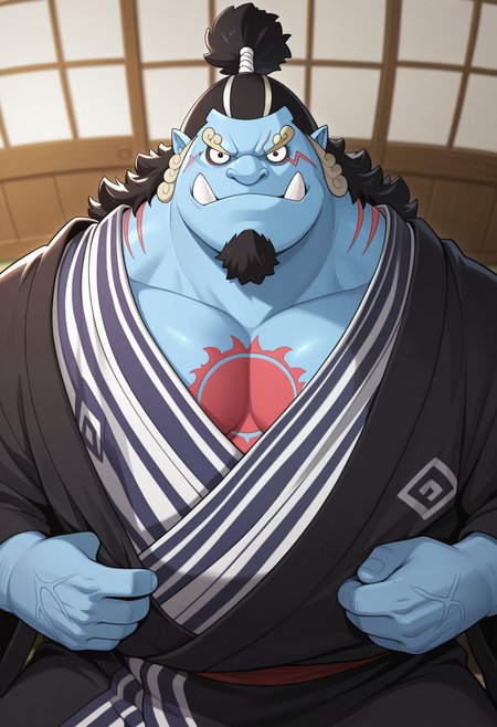 masterpiece, best quality, amazing quality, solo, 1boy, kimono, JinbeOP