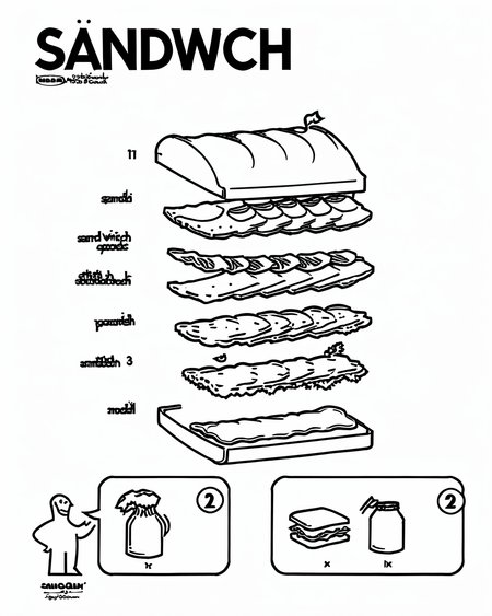 Sandwich  <lora:ikea_instructions_xl_v1_5:1>