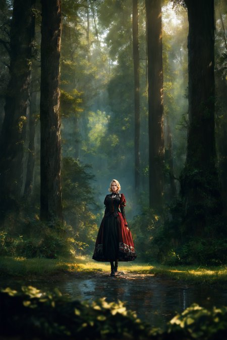 masterpiece,high score,great score,absurdres, Dirk Crabeth, <lora:tw1l1ght:1>,(tw1l1ght, realistic, depth of field, movie still, Clarice Beckett, international gothic, concept art),with trees in the background, .