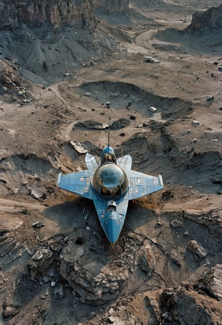 A tiny rocket propelled spaceship travels over the dreary grey surface of a desolate cratered world. Shot from above, top down view. Huge craters. Tiny lit up spaceship, blue ion thrusters., glitched wavy distortions, non-representational, colors and shapes, expression of feelings, imaginative, . extremely high-resolution details, photographic, Illustration by moebius and Pablo picasso (artist) abstract expressionism, detailed painting1930s black renaissance painting”on textured  film photography style,  medium grain, FRESHIDESH Moebius comic book
