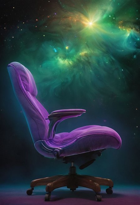 Capturing the essence of cosmic serenity and earthly vigor, depict a woman suspended in her office chair amidst the vast expanse of space. Her surroundings are a vibrant mix of colors, with deep blacks contrasting against vivid hues. In the distance, translucent planets in shades of purple and dark green add to the surreal atmosphere. Her long hair billows freely in the weightlessness of space, embodying a sense of boundless freedom and graceful motion.
deep Blacks, very detailed, atmospheric haze, Film grain, cinematic film still, shallow depth of field, highly detailed, high budget, cinemascope, moody, epic, OverallDetail, 2000s vintage RAW photo, photorealistic, candid camera, color graded cinematic, eye catchlights, atmospheric lighting, imperfections, natural, shallow dof