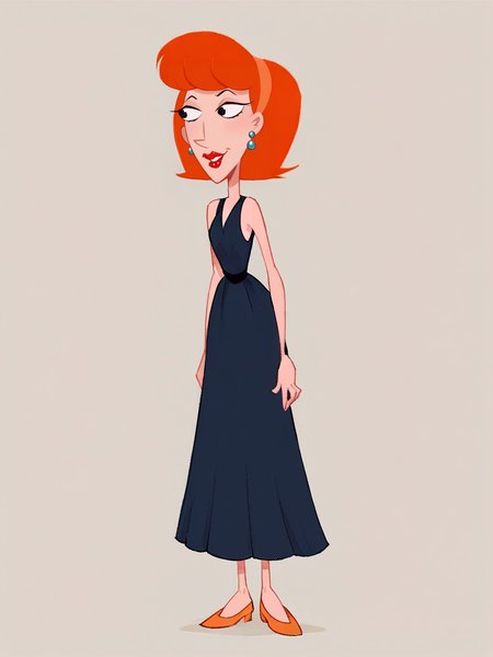 score_9, score_8_up, score_7_up, score_6_up, score_5_up,    <lora:lindaFFXLP:1> lindaff, 1girl, solo, lipstick, orange hair, earrings, headband, full body, dress,