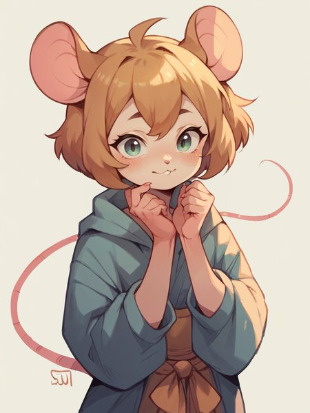 score_9, score_8_up, score_7_up, score_6_up, score_5_up, 1girl,  <lora:su1zXLP:1> su1z, mouse girl, solo, cute,