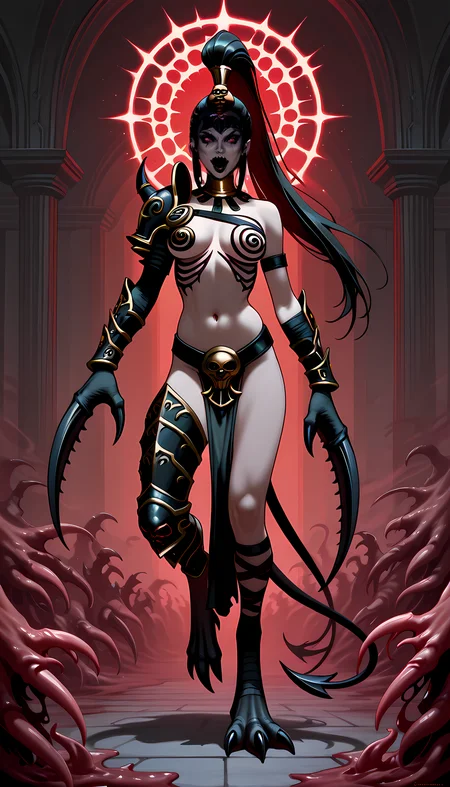Daemonette of Slaanesh - Grimdark 40,000 (Illu)