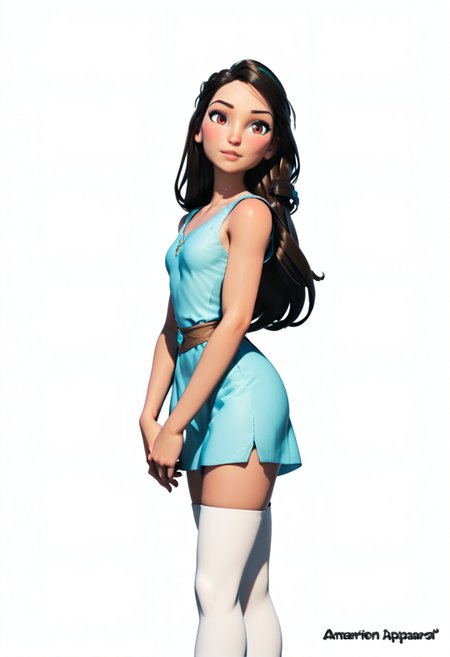 3d,<lora:Ads_Only_Version:1> 5l33z3vert sleeveless shirt,white thighhighs <lora:princess_rc_pony_v2:0.8> princessPocahontas simple background,, ((score_9), score_8_up, score_7_up),score_6_up,score_4_up,score_5_up