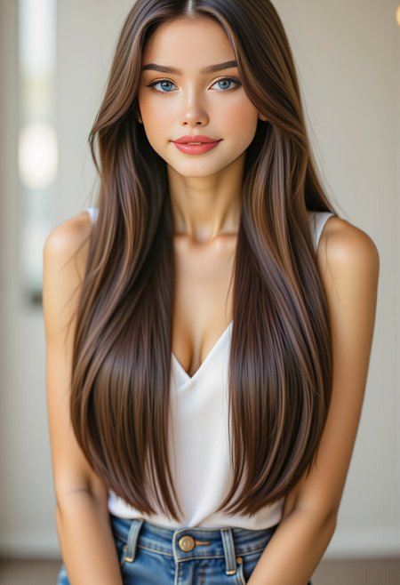 Straight hair for Flux