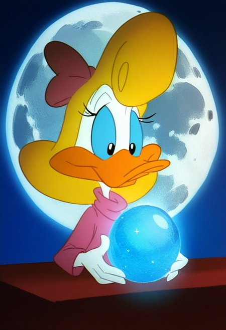 score_9, score_8_up, score_7_up, score_6_up,score_5_up,score_4_up, 1girl, upper body focus, ,white fur, full moon in sky, blonde hair, anthro, pink turtleneck shirt, pink bow, sitting down, legs crossed Indian style, hand under ball, ball levitating above hands,  glowing crystal ball, candles all around the room,  small breast, solo, female duck solo.1girl, perfect eye, Perfect Hands, , masterpiece, high quality,,looking at crystal ball, Shirley_the_Loon(TTA)
, zPDXL, Perfect Hands, perfect anatomy,
