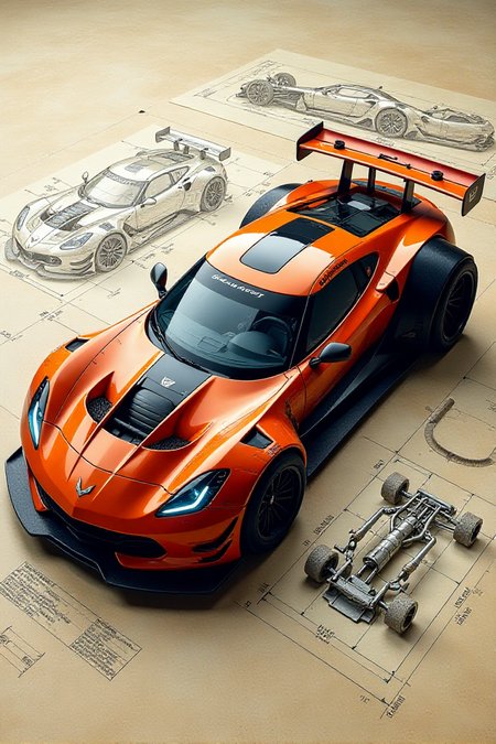 This image provides an exceptional level of technical detail and insight into the design of a foosball on a wooden table on wheels. The central focus is the vehicleâs aggressively styled and dynamic exterior, with its bold color scheme, intricate aerodynamic bodywork and prominent racing livery. Surrounding the vehicle are detailed engineering drawings, schematics and dimensional diagrams that reveal the sophisticated design and engineering principles underlying the vehicleâs construction. Accurate technical renderings showcase the complex suspension geometry, intricate structural components and meticulous planning. Aerodynamic Elements The juxtaposition of the powerful and visually striking vehicle with the technical drawings creates a compelling visual narrative, inviting the viewer to explore the intersection of form and function. It showcases the remarkable attention to detail and relentless pursuit of performance optimization. is dedicated to developing a top-tier vehicle. The overall composition seamlessly blends the artistic expression of the vehicle design with the technical rigor of the engineering process. It is a legacy of the skill and experience of the design team, who have masterfully translated their vision into a purpose-built, high-performance racing car. This image not only captivates with its visual impact but also provokes a deeper appreciation for the engineering excellence and
<lora:Dieselcore:0.7><lora:Glitchcore_Flux:0.4>âââ