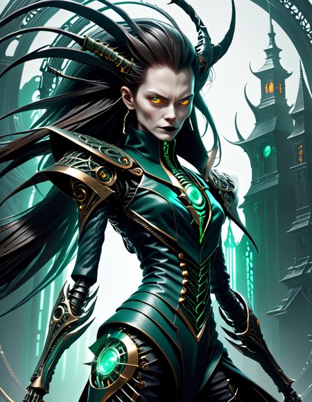 : ((best quality)), ((masterpiece)), ((realistic,digital art)), (hyper detailed),DonMD34thM4g1c4tt1r3XL caster,Long textured comb-over, Swift Dash, Character leans forward, legs extending backward, suggesting a quick and agile movement. <lora:DonMD34thM4g1c4tt1r3XL-000008:1>