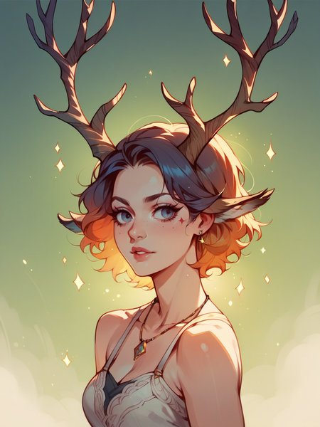 score_9, score_8_up, score_7_up, score_6_up, score_5_up, <lora:4ntl3rsXLP:1> 4ntl3rs, antlers, 1girl