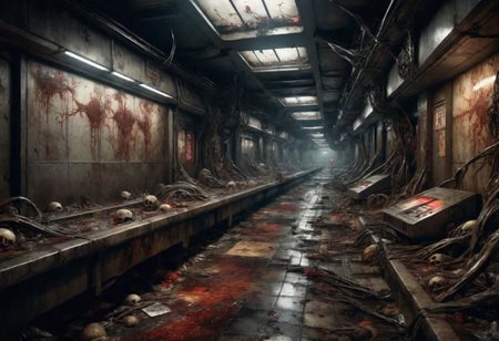 EdobHorrorLandscape,
ghst-3000, OverallDetail,
A landscape of a deserted metro station,
hopeless, nightmare, broken lights, night, dark ambiant,
trash, corpses, blood, skelettons,
HDR, HD textures, intricated details, 8k,