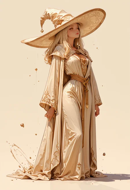 adult,
1woman, masterpiece, best quality, very aesthetic, detailed face, (dynamic:1.1), partial illumination, thick linework, illustration, witch, (huge brimhat:1.1), mage, robes, revealing, casting, platinum blonde hair, golden eyes, shadow, curvy
<lora:ppw_v7_animv4_1_r2:0.6> <lora:748cm_illu:0.6> 7481llu <lora:69yottea_illu_v2:0.4> <lora:illustrious_all_rated_v1:0.6> masterpiece, best quality, very aesthetic, absurdres <lora:GENESIS_MK0.2:0.5>