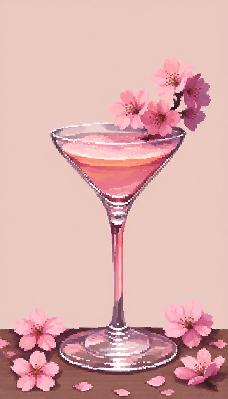 pixel art, jubilee \(8pxl\), no humans, still life, food focus, plant, simple background, drinking glass, pink flower, cherry blossoms,
masterpiece, best quality, very awa, absurdres
<lora:noobai_epred_11_pixel_art_v1:1>
