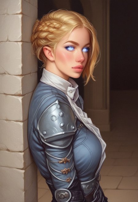 (((side view, dynamic angle))),
comic style, looking at viewer, highly detailed, source_comic_illustration, from front, 1girl, illustration, comic style, looking at viewer, highly detailed, source_comic_illustrationskinny, looking at viewer, 1girl, masterpiece, best quality, cowboy shot, girl, realistic drawing, anime, by Sam Yang, sharp highly detailed 2d illustration, comic art, (hyperrealism, soft light, sharp), 
BREAK
bestifacator, weapon, sword, (((black glowing eyes))), dynamic pose, blonde bob hair, ((in castle manor))
((((full-clothed))))
BREAK 
(((((in medieval castle)))))
score_9, score_8_up, score_7_up, score_6_up, source_cartoon, rating_explicit, Expressiveh, (((((upper body))))), dynamic pose