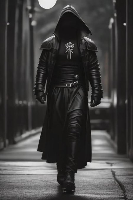 heromkr2023, 8k, uhd, best quality, masterpiece, full body, 1man, dingy masked hero, (((intimidating appearance))), thorns, (((dangerous))), (((night))), 5caryma5k, (((very scary))), Scythe