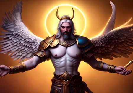 textless, best quality, War in Heaven (serphm:1.3) Archangel holding god Weapon, battling demons in another world, ggffff666666