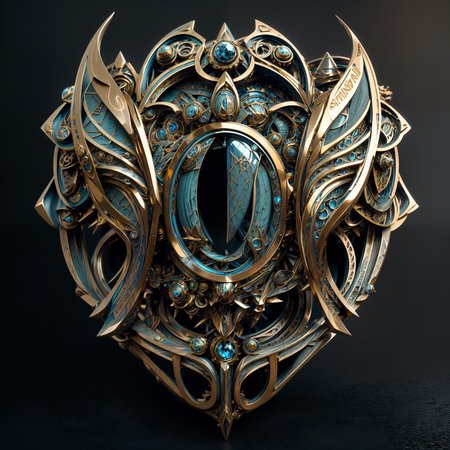 best quality,masterpiece,highres,masterpiece,Highly detailed,ultra-fine painting,sharp focus,badge,(((text"lingko"))),blue eyesï¼jewelry, ((steel,badge)),((metal)),glass ,blue glass,,gear,3D   image_dir.<lora:nijiarmor_anime_v2:0.7>,<lora:Mecha - Ebony Gold Mecha:1>,<lora:Cool Hong Kong Girl:1>
