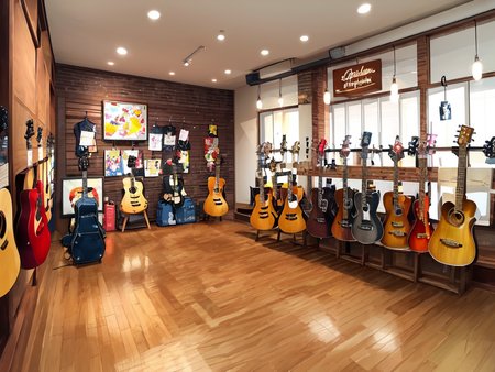 masterpiece, best quality, ultra-detailed, illustration,
(2girls:1.4), school uniform,  school bag,  smile ,
guitarshop, guitar, instrument, electric guitar, bass guitar, amplifier, gibson les paul, drum, acoustic guitar, speaker, wooden floor, indoors, 
 <lora:guitarshop:0.8>