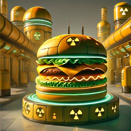 score_9, score_8_up, score_7_up,score_6_up, score_5_up,score_4_up, source_anime BREAK  overalldetail,
 <lora:nuclearhazard_Pony:1>nuclearhazard,
burger