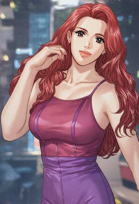 source_anime, score_9, score_8_up, score_7_up, 1girl, mature_female, solo, Pretending to be a superhero in flight, sideways, (Raspberry unitard), red hair, cropped arms, rating_safe, <lora:sdxl\pony diffusion\artist_styles\tohru_nishimaki_pony:1.0>