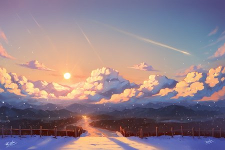 PDXL, source_anime, <lora:AlpcmasV1:1>, alpcm4s, landscape, 
snowy mountain, sun behind it, clouds, 
volumetric reflections, volumetric shadows, HDR, shot on Canon DSLR