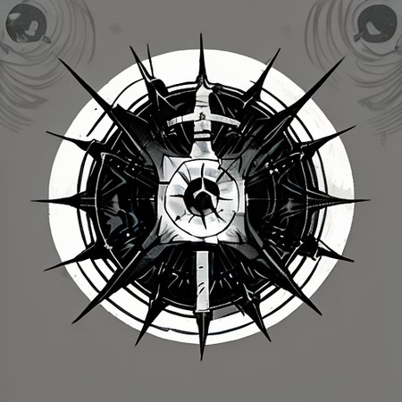 planet, shooting_star,  silhouette,  black background,  war hammer, magic circle,   <lora:gameIcon_v10:1>