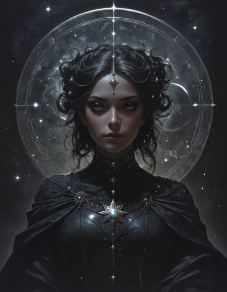 by Jamie McKelvie,  (celestial motiv, dark palette, highly professional, dramatic lighting, extremely beautiful:1.4), (intricate details, masterpiece, best quality:1.4),
Comic book cover art, graphic illustration, extremely detailed, highly professional, ciaroscuro, extreme low key, dark palette, overexposure  looking at viewer, dynamic pose
<lora:add-detail-xl:1> <lora:xl_more_art-full_v1:0.5> <lora:looking_at_viewer:2>  <lora:NicolaSamori:0.5> in the style of Nicola Samori