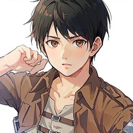 1boy, <lora:Eren Yeager:0.7>,highly detailed,high res, Eren Yeager,attack on titan,brown  hair,solo, 1boy, outside, detailed eyes, close up, full face, filled background, full background