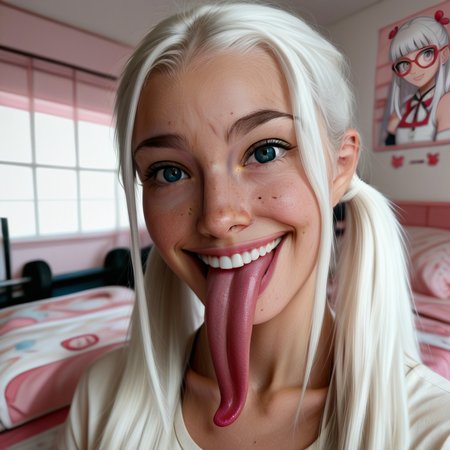 Cute platinium girl