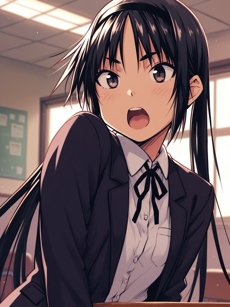 <lora:happy_tentacle-hinata-v0.1-000060:1>, ht_hinata, school uniform, collared shirt, blazer, hairband , indoors 1girl, solo, upper body , , (tongue out, open mouth :1), , , , facing viewer , score_9, score_8_up, score_7_up, score_6_up, score_5_up, score_4_up