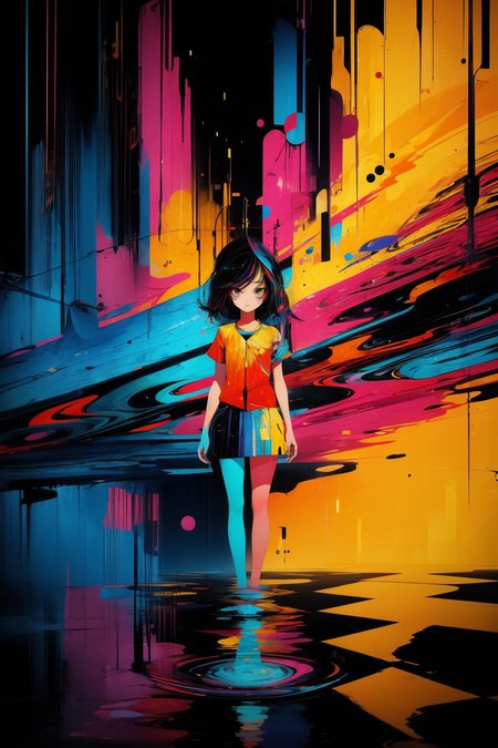 1girl, (abstract art stylized by Alberto Biasi:1.3) and (Michael Sowa:0.7) , [masterwork Marker Drawing, concept art, birds-eye-view shot of an in a very Tiny cherry blossom pink Korean Tungsten and Topaz Accents Piteado, Sublime Gruesome ([Badger|Moon Jae-in] Science officer:1.3) with Acid colors Iron and Silk Blend tunic, pointe pose, from inside of a Bright Belgium, dense nature and Dwarf Planet Eris in background, Raining, split diopter, Proud, Post-Impressionism, flat lighting, F/1.8, Calotype, Rainbow palette, Impasto, 8K, professional::4]
