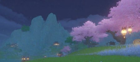 原神稻妻风格背景生成