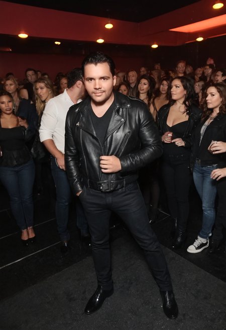 full body portrait, cinematic film still photo of a man in a dark nightclub posing with hot women, neon lights, dancefloor, arielface, black leather jacket, jeans, white shirt, surrounded by many women,
In cinematic film style, rule of thirds style, sharp focus, detailed image, high quality cinematic photography, dramatic light style, cinematic background, cinematic contrast, cinematic saturation, cinematic film color style, visual artistic composition style, cinematic film style,    photorealistic, shallow depth of field, vignette, highly detailed, high budget, bokeh, cinemascope, moody, epic, gorgeous, film grain, grainy <lora:MyFace_LoRA:0.8000000000000002>
