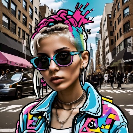 cartophoto punk girl i n city very detailed<lora:cartophoto:1>