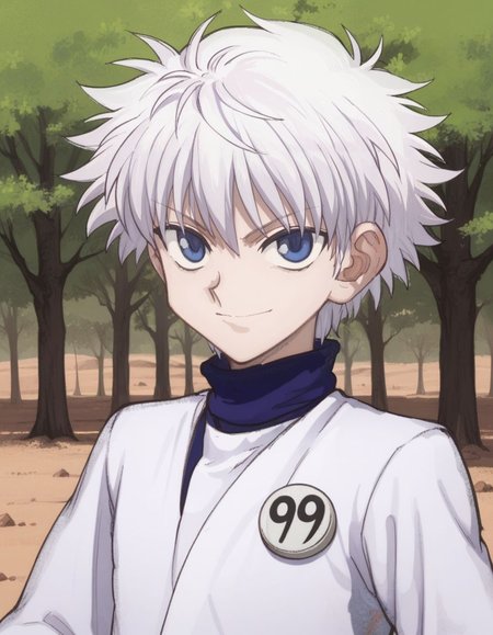 score_9, score_8_up, score_7_up, masterpiece, 
<lora:FSR:1>, light smile, desert background, dead trees, 
fsr,  killua_zoldyck, killua zoldyck, white hair, blue eyes, hxh, <lora:killua_zoldyck_pony:0.8>, turtleneck, upper body,
