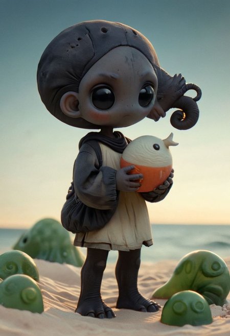 subsurface scattering, TsuiFroppyCos By tim burton, hermit crab in translucent sss black Skull at the ocean, Large waves, Sand, marbles , 
atmospheric haze, Film grain, cinematic film still, shallow depth of field, highly detailed, high budget, cinemascope, moody, epic, OverallDetail, 2000s vintage RAW photo, photorealistic, candid camera, color graded cinematic, atmospheric lighting, imperfections, natural, shallow dof