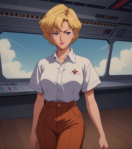 score_9, score_8_up, score_7_up, score_6_up, source_cartoon,  anime screencap, 1990s \(style\), retro artstyle, <lora:Heavy_Metal_Style-000007:1> Heavy Metal, 1girl, blonde hair, space station, indoors, retro_artstyle