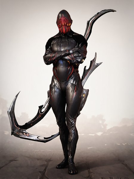 score_9, score_8_up, score_7_up, score_6_up, score_5_up, score_4_up, 3d, simple background, white background, solo, full body BREAK
<lora:StalkerWF_PDXL:0.8> StalkerWF, black body, red mask, looking at viewer, crossed arms, standing, scythe