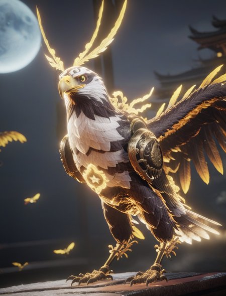 photography,niohxlguardiansprt,yellow eagle,spirit animal,full body,awardwinning,masterpiece <lora:niohguardiansprt-step00000420:1>,epic,trending on artstation,raw photo,128k UHD,sharp focus,bokeh,50nm lens,solo,hyperrealism,absurd res,private photo press,aesthetic