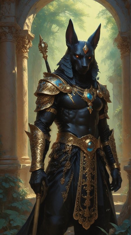 Renaissance style, Baroque, anime artwork "Anubis, trending on artstation, ultra detailed, 8k, character illustration by Greg Rutkowski, Thomas Kinkade.",
<lora:Wild_Anime_2025:0.7>,
<lora:风格:0.7> style5,
<lora:extremely_detailed:0.7> extremely detailed ,
<lora:aidmaImageUpgraderSDXL-v0.3:0.5> aidmaImageUpgrader,
<lora:add-detail-xl:0.7>,
<lora:HyperdetailedColoredPencilIl:0.3>  ArsMJStyle, Colored pencil hyperdetailed realism, . anime style, key visual, vibrant, studio anime,  highly detailed, Fantasy painting art style, imaginative, dynamic composition, professional-grade execution, creates immersive world and landscape, painterly, epic, magical, dramatic, exuberant, grandeur, baroque art, oil painting art style from Renaissance period, masterful composition, Renaissance mood, renaissance oil painting, brush strokes, Realistic, perspective, light and shadow, religious or mythological themes, highly detailed