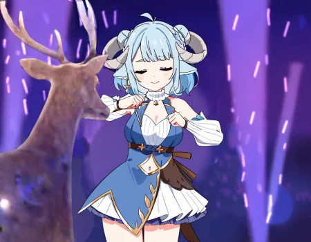 (ray tracing,:0.8), 1girl, (MinaiAruma:1.1), solo, waistcoat, detached sleeves, horn, (navel:0.6), 
shikanokonokonokokoshitantan, 
>:), closed eyes, deer, glowstick, holding stick, dancing, crowd, <lora:MinaiArumaXL_animagine:1.1>, <lora:shikanokonokonokokoshitantanXL1:0.8>, masterpiece, newest, absurdres
